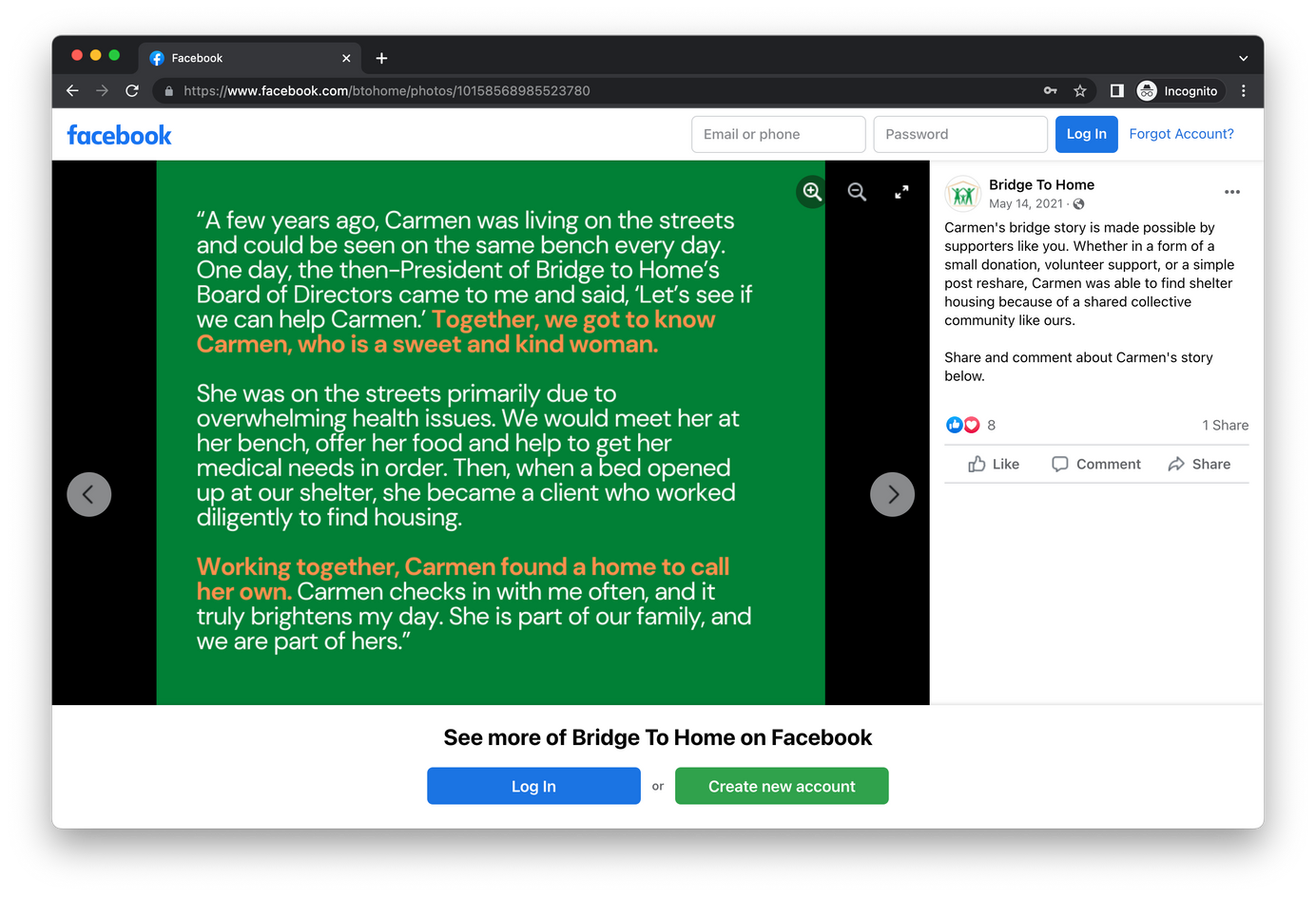 Client story post