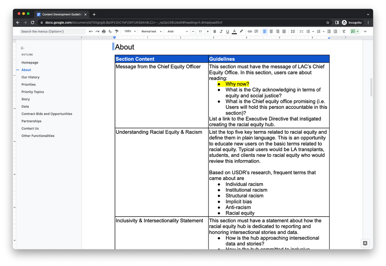 Content development guidelines