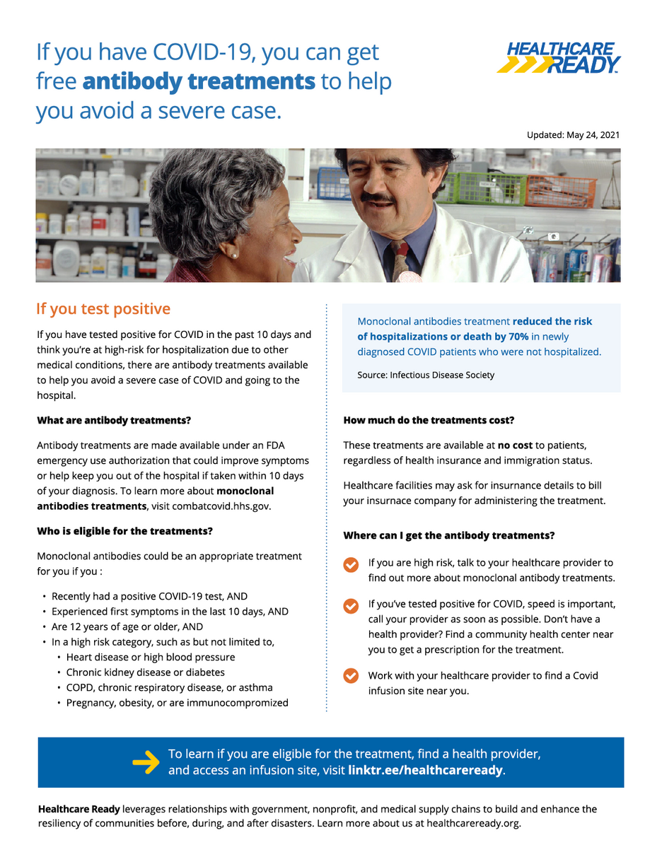 Patient education brochure in English