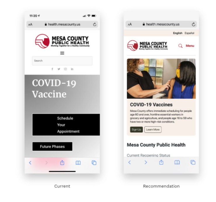 Redesigning Mesa County's vaccine phases and communication